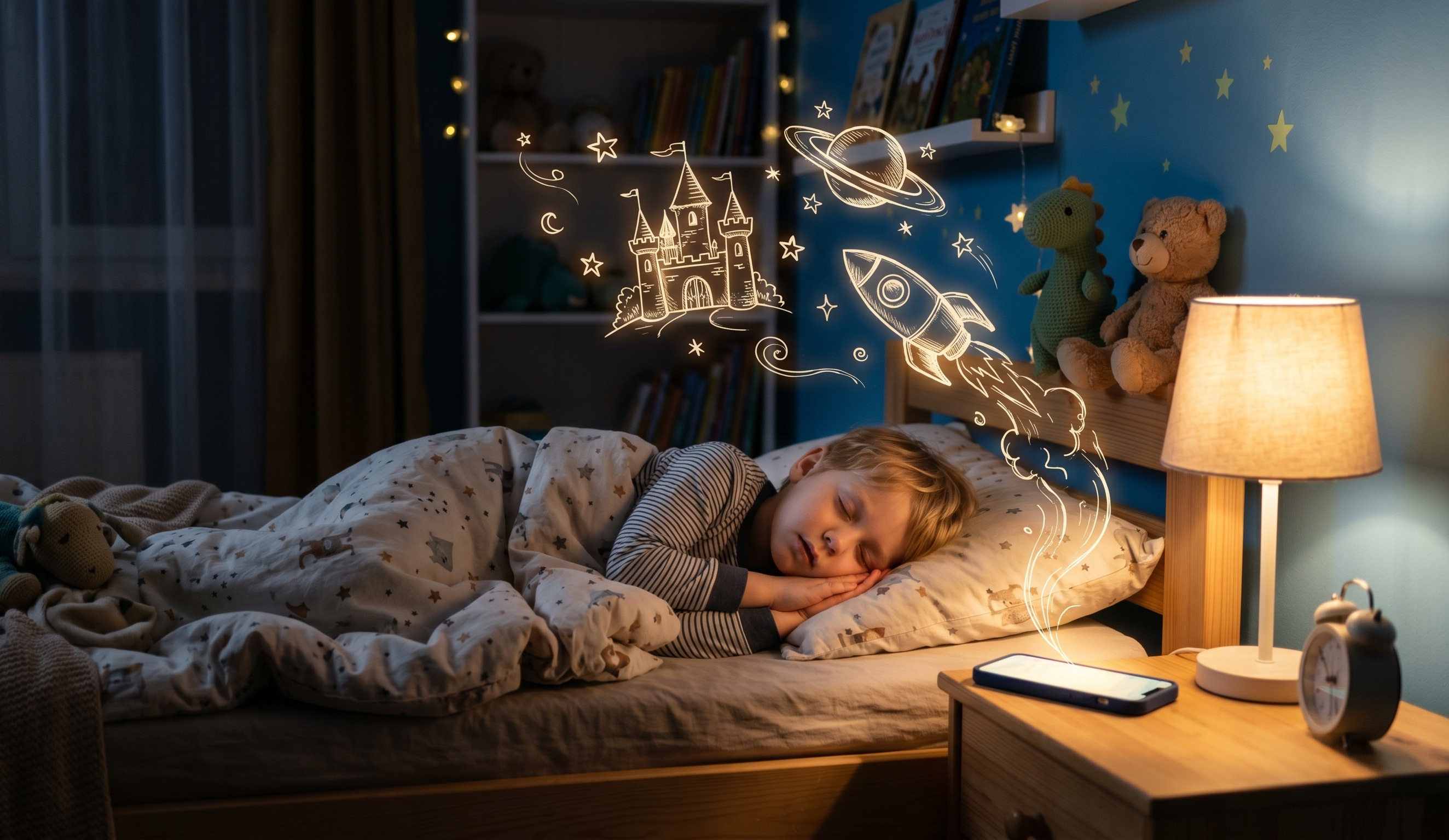 Śpiące dziecko i magiczne marzenia